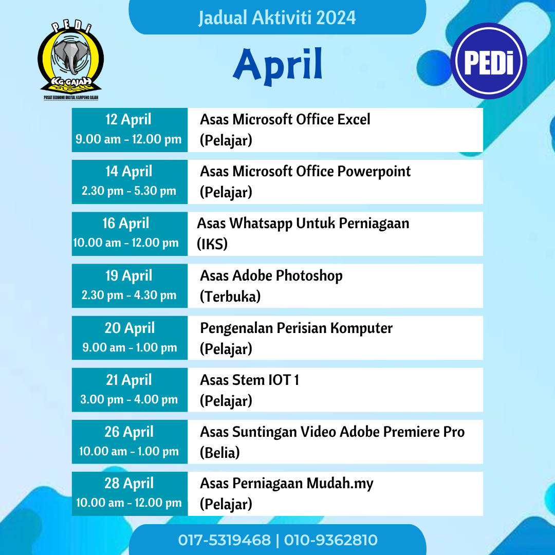 Jadual Fabruari 2024